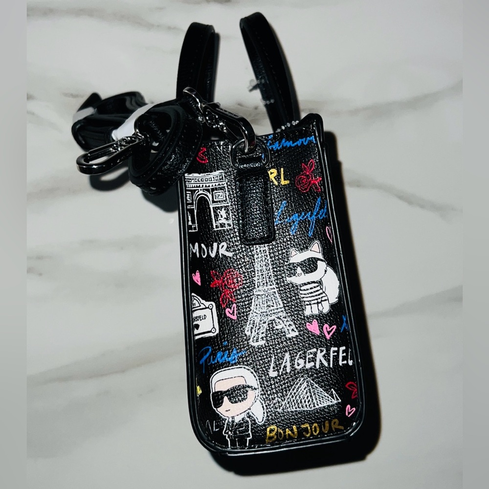 Karl Lagerfeld Black Mini Bag with Paris